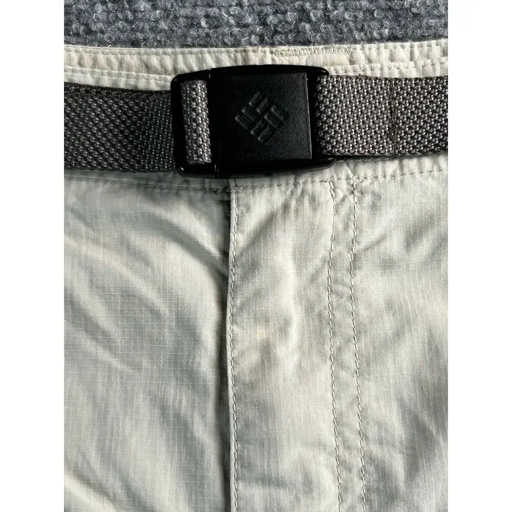 Columbia PFG Omni-Shade Cargo Fishing Shorts Men's 36W Khaki Belted